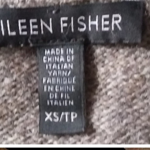 Eileen Fisher 50% yak 50% wool  boat neck sweater size M Asymmetrical Tu… - Picture 6 of 11